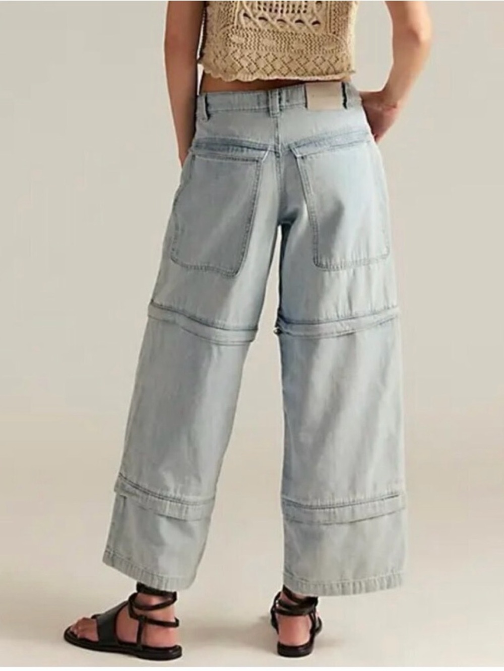 Free people We the People Trailblazer convertible zip jeans NWT size 28 - Picture 2 of 6